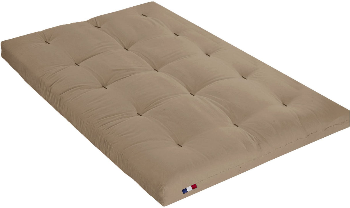 CONFORT DESIGN Matelas Futon 140 x 190 - Ep. 15 cm - Mémoire de forme - Anti-tâche -5 couches - Ferme équilibré - Fabriqué en France