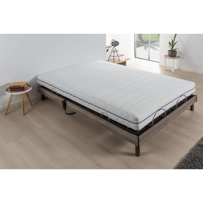 DEKO DREAM Ensemble matelas+sommier relaxation électrique COMFORT Dreamzone - 140x200 cm - Matelas ressorts ensachés
