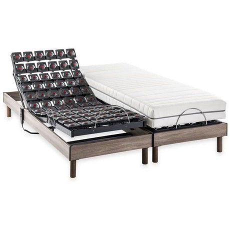 Ensemble relaxation électrique matelas + sommier - 2x80x200 cm - Matelas ressorts ensachés DEKO DREAM ERGO 9 Dreamzone
