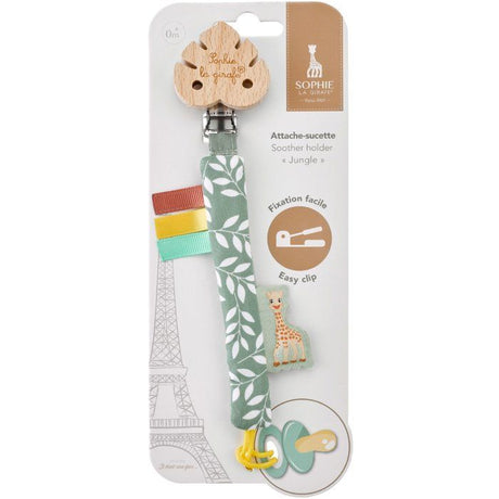 Attache-sucette - SOPHIE LA GIRAFE - Jungle - Clip textile - Matieres douces - Couleurs pastel