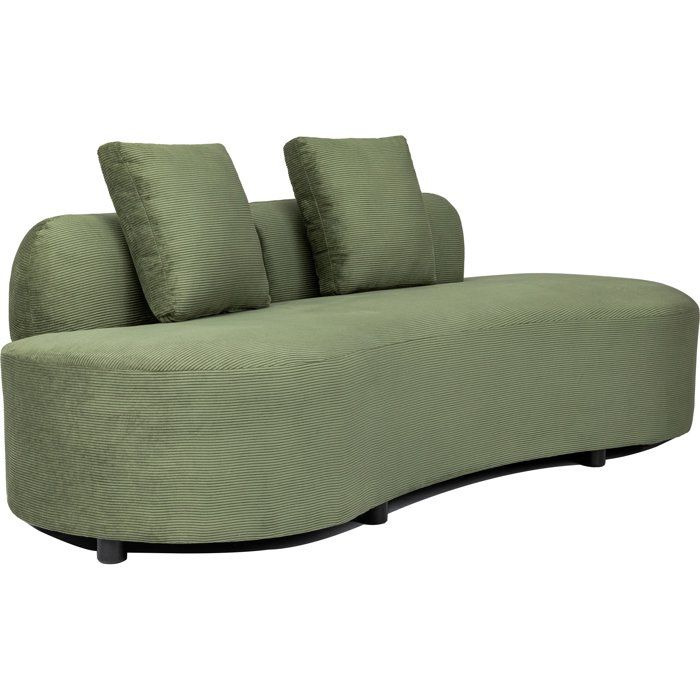 Canapé fixe - 4 places - SOPHIE - Tissu Vert - 232 x 94 x 70 cm