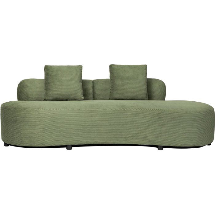 Canapé fixe - 4 places - SOPHIE - Tissu Vert - 232 x 94 x 70 cm
