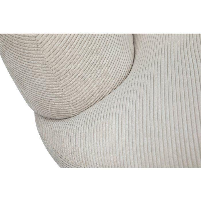 Canapé fixe - 4 places - SOPHIE - Tissu Beige - 232 x 94 x 70 cm