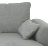 Canapé d'angle convertible réversible MAX - Méridienne avec coffre - Tissu gris clair - L 240 x P 143 x H 85 cm