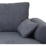 Canapé d'angle convertible réversible MAX - Méridienne avec coffre - Tissu gris foncé - L 240 x P 143 x H 85 cm