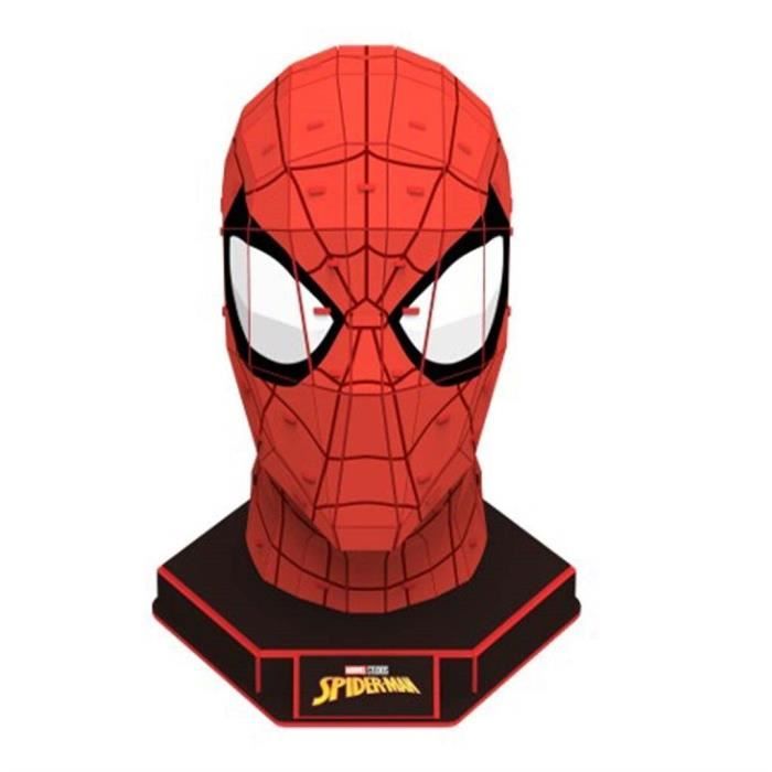 Puzzle 3D Masque Spiderman 82 pieces, Marvel Spiderman inspiré de la saga, Jeu de construction a collectionner, 4D BUILD, Jeu enfant