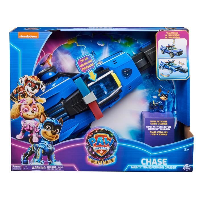 VÈhicule Deluxe Chase La Super Patrouille - Le Film - Paw Patrol - Transformable - Effets sonores et lumineux