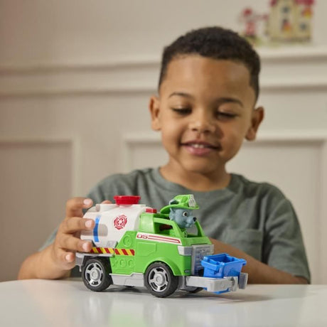 Figurine Rocky - Véhicules + bac et pince - des 3 ans - Fire Rescue - La Pat'Patrouille