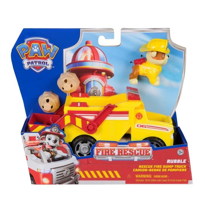 Figurine Rubben - Véhicules + 2 projectiles - des 3 ans - Fire Rescue - La Pat'Patrouille