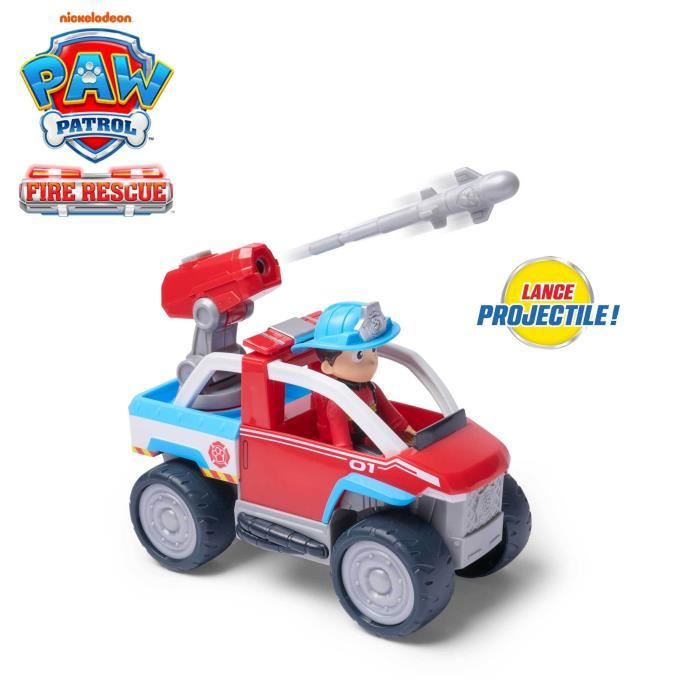 Paw Patrol -Figurine Ryder + véhicule - des 3 ans - Fire Rescue - La Pat'Patrouille
