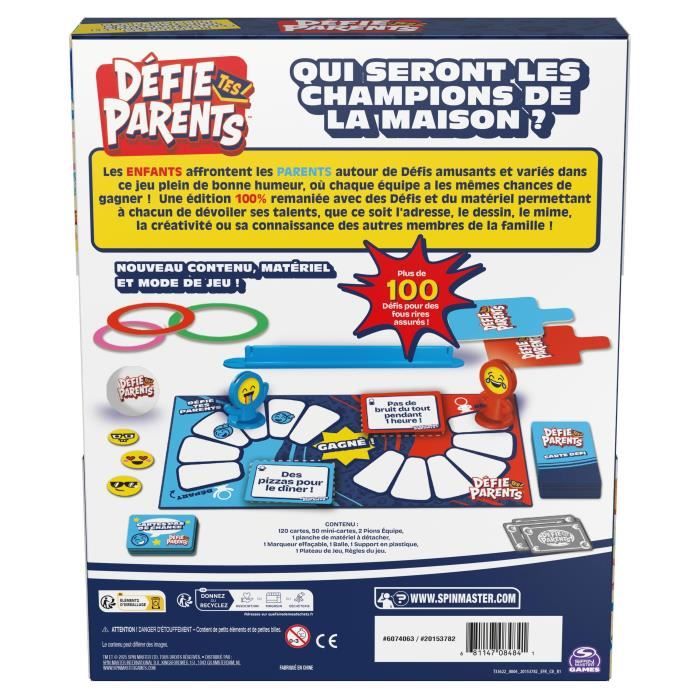 Defie tes parents - Jeu de société - Jeu de famille - des 6 ans