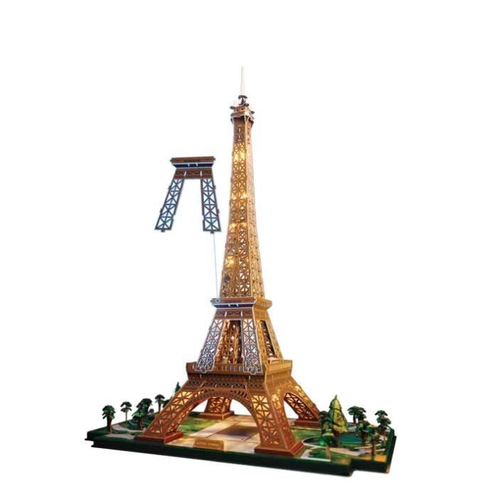 4D Build - Puzzle 3D - Tour Eiffel lumineuse - 252 pieces - 90cm - des 12 ans
