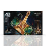 4D Build - Puzzle 3D - Tour Eiffel lumineuse - 252 pieces - 90cm - des 12 ans