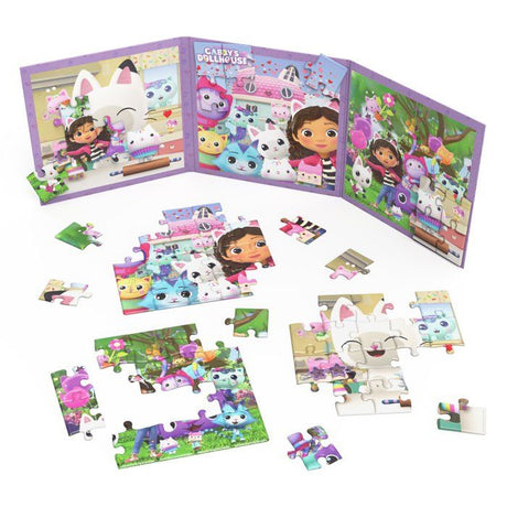 Livres de voyage - Modele aléatoire - 3 puzzles magnétiques -Pat'Patrouille ou Gabby et la Maison Magique ou Dora