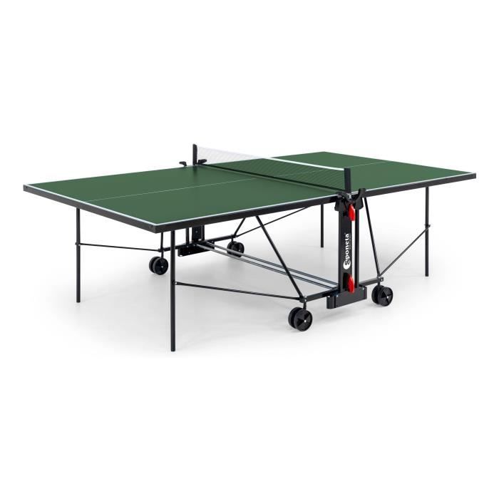 Table de tennis de table - SPONETA - Compacte - Usage extérieur - Plateau coloris vert