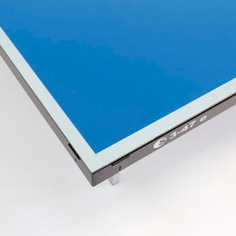 Table tennis de table - SPONETA - S3-47 e - Pliable - Usage extérieur - Demi-plateau relevable - Gris et bleu