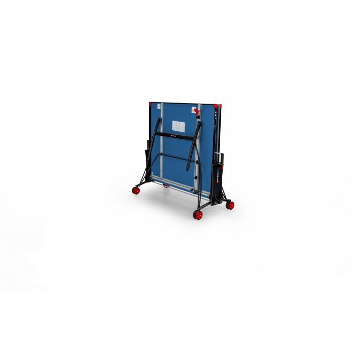 Table tennis de table - SPONETA - S3-87e - Pliable - Usage extérieur - Filet + rangements + roues multi-directionnelles - Bleu/noir