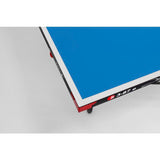 Table tennis de table - SPONETA - S3-87e - Pliable - Usage extérieur - Filet + rangements + roues multi-directionnelles - Bleu/noir