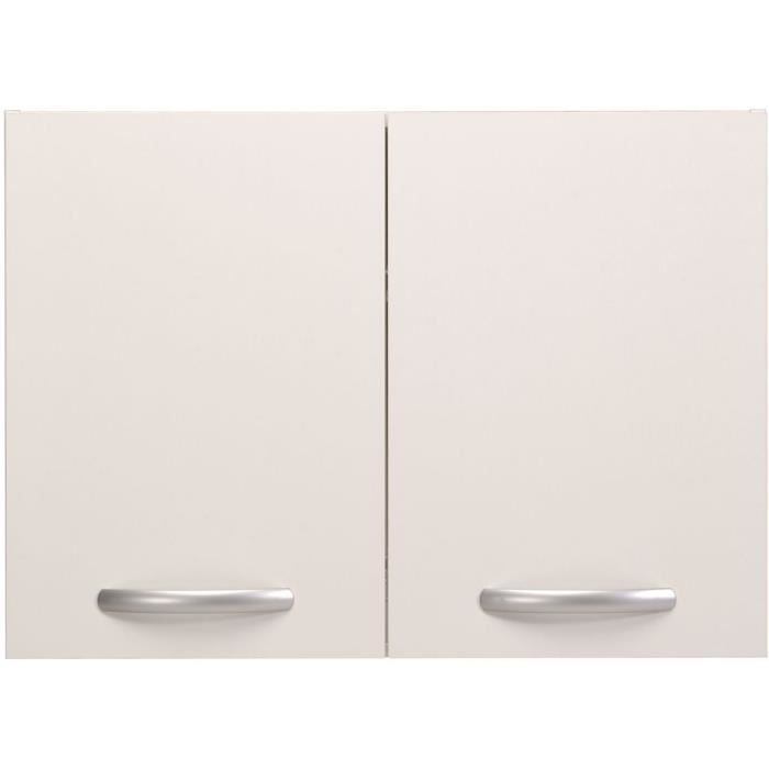 Spring - Meuble haut de cuisine avec égouttoir - 2 portes - L80 x P35,6 x H57,9 cm - Blanc - Parisot