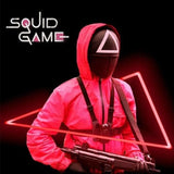 Masque dÈguisement SQUID GAME - Soldat triangle - Adulte - Noir