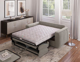 Canapé convertible express - 3 places - SQUARE - Tissu Beige - 200 x 105 x 90 cm