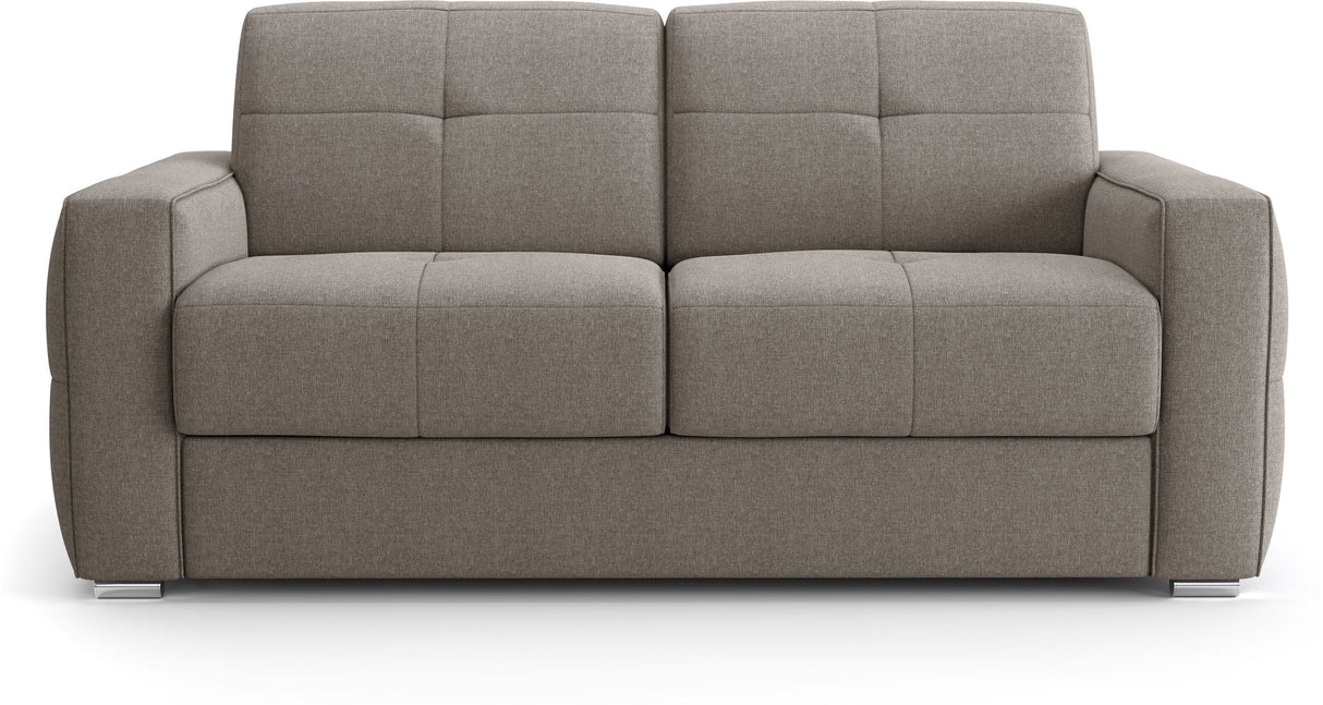 Canapé convertible express - 3 places - SQUARE - Tissu Beige - 200 x 105 x 90 cm