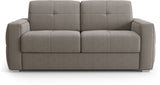 Canapé convertible express - 3 places - SQUARE - Tissu Beige - 200 x 105 x 90 cm