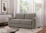 Canapé convertible express - 3 places - SQUARE - Tissu Beige - 200 x 105 x 90 cm