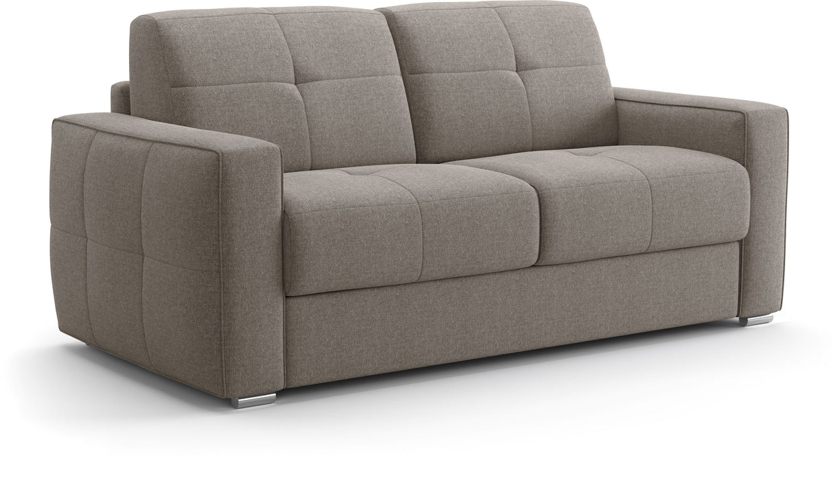 Canapé convertible express - 3 places - SQUARE - Tissu Beige - 200 x 105 x 90 cm