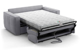 Canapé convertible express - 3 places - SQUARE - Tissu Gris clair - 200 x 105 x 90 cm