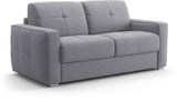 Canapé convertible express - 3 places - SQUARE - Tissu Gris clair - 200 x 105 x 90 cm