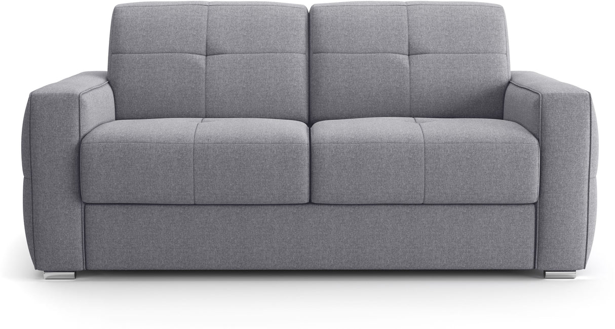 Canapé convertible express - 3 places - SQUARE - Tissu Gris clair - 200 x 105 x 90 cm
