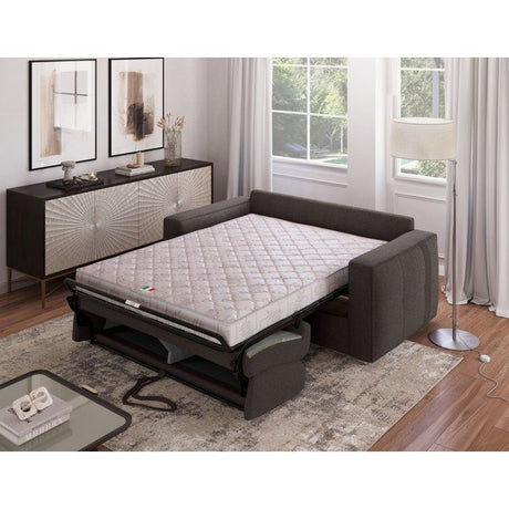 Canapé convertible express - 3 places - SQUARE - Tissu Gris anthracite - 200 x 105 x 90 cm