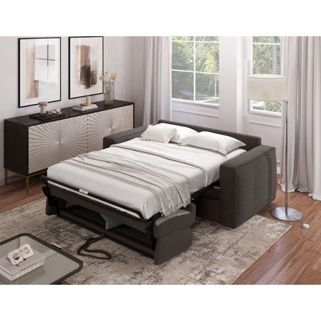 Canapé convertible express - 3 places - SQUARE - Tissu Gris anthracite - 200 x 105 x 90 cm