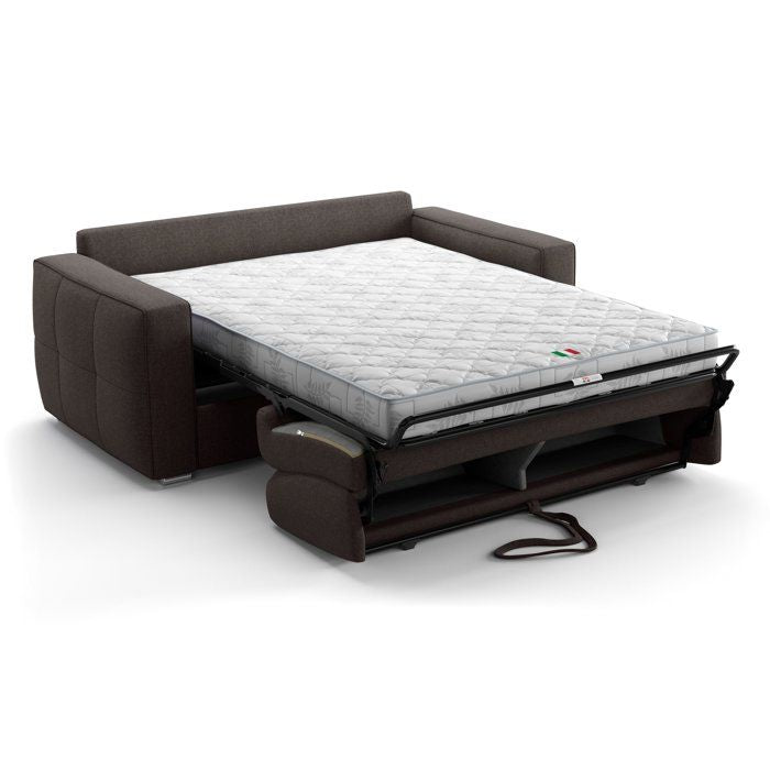 Canapé convertible express - 3 places - SQUARE - Tissu Gris anthracite - 200 x 105 x 90 cm