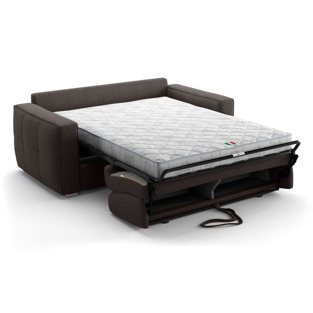Canapé convertible express - 3 places - SQUARE - Tissu Gris anthracite - 200 x 105 x 90 cm