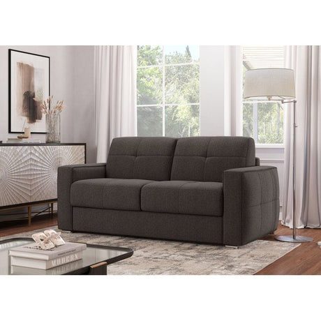Canapé convertible express - 3 places - SQUARE - Tissu Gris anthracite - 200 x 105 x 90 cm
