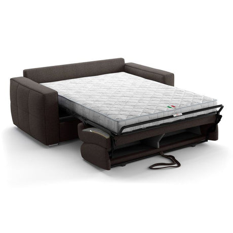 Canapé convertible express - 3 places - SQUARE - Tissu Gris anthracite - 200 x 105 x 90 cm