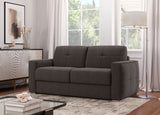 Canapé convertible express - 3 places - SQUARE - Tissu Gris anthracite - 200 x 105 x 90 cm