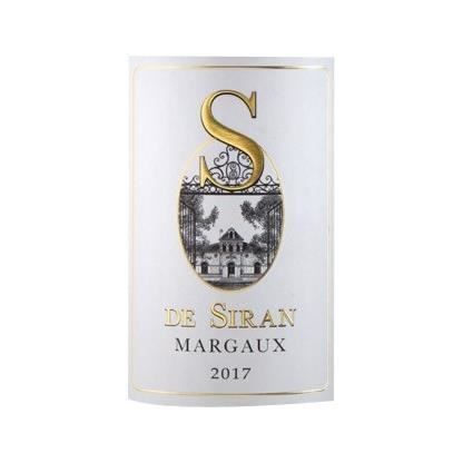 Château Siran S de Siran 2017 Margaux - Vin rouge de Bordeaux
