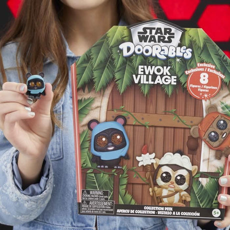 Doorables Ewok Coffret collector, Doorables Disney Star Wars, 8 figurines exclusives a collectionner de 3,8 cm, Des 5 ans