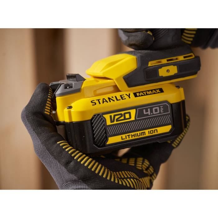 Perceuse visseuse d'angle 45 Nm - STANLEY FATMAX V20 - SFMCD750B-XJ