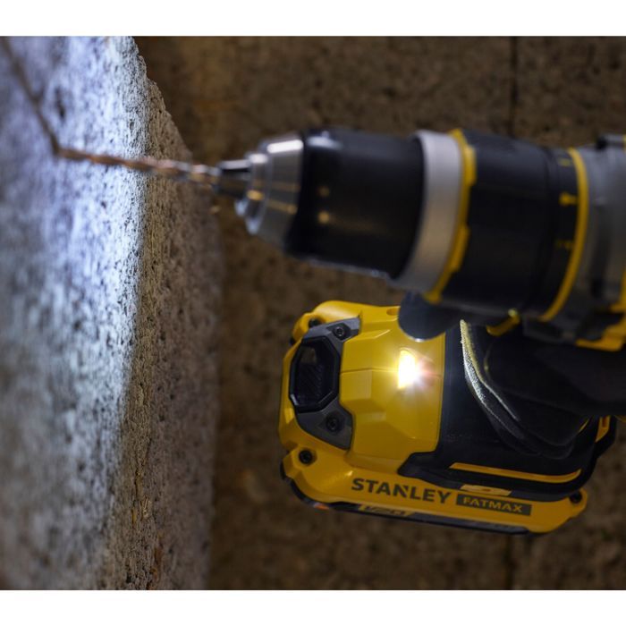 Perceuse visseuse a percussion sans fil - 18V - STANLEY FATMAX V20 - SFMCD721M2K-QW - Brushless - 80Nm - 2 batteries 4 Ah + chargeur