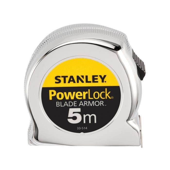 Metre ruban - STANLEY - 0-33-514 - 5 m x 25 mm - Blade Armor - Powerlock