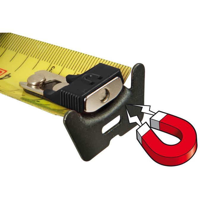 Ruban a crochet magnétique - STANLEY - 8m x 32mm - Revetement Mylar haute protection et anti-abrasion