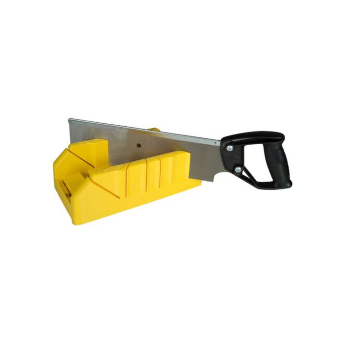 Boite a coupe Holster ABS Plastique + scie a dos integrÈe  STANLEY - 1-19-800 - 350 mm