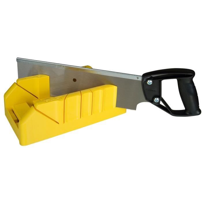 Boite a coupe Holster ABS Plastique + scie a dos integrée - STANLEY - 1-19-800 - 350 mm