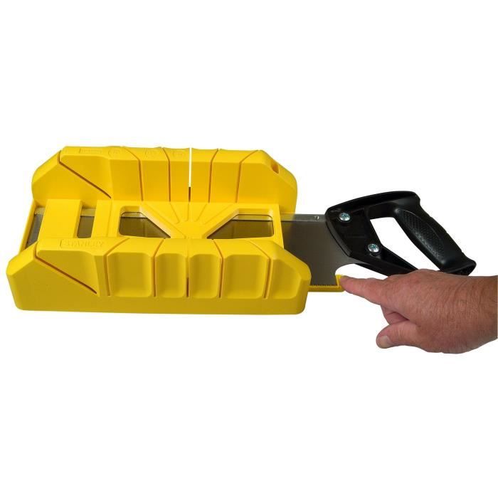 Boite a coupe Holster ABS Plastique + scie a dos integrée - STANLEY - 1-19-800 - 350 mm