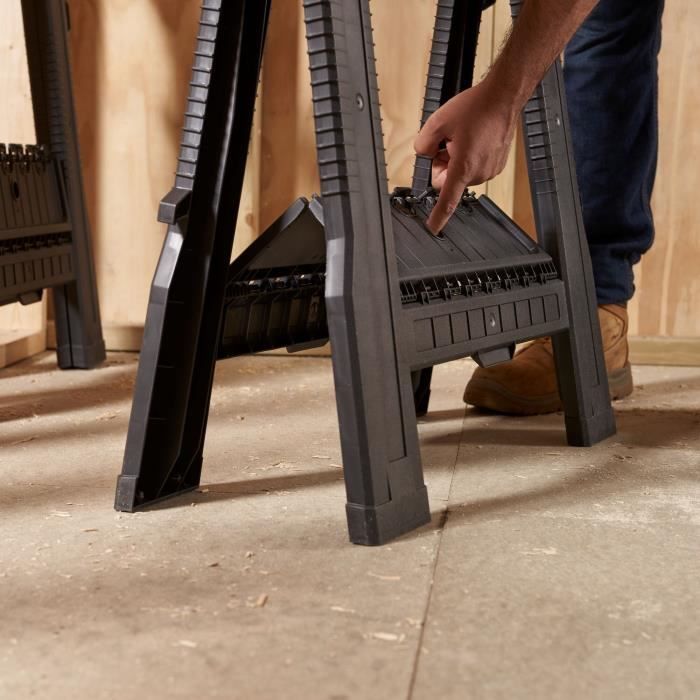 Lot de 2 tréteaux pliables - STANLEY - STST1-70713 - 450kg