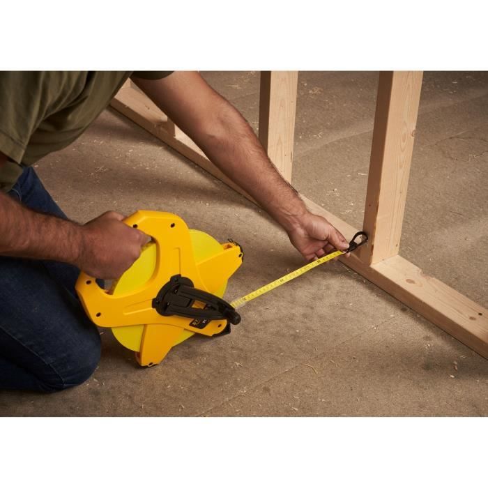 Mesure longue ruban 100mx12,7mm fibre de verre PowerWinder - STANLEY - 2-34-777